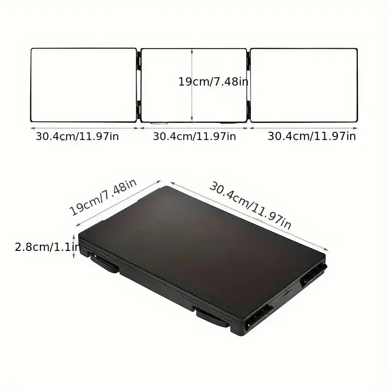 Specchio per trucco pieghevole da 360 gradi Specchio per selfie sospeso retrattile Specchio per bagno senza punzonatura Specchio per trucco pieghevole