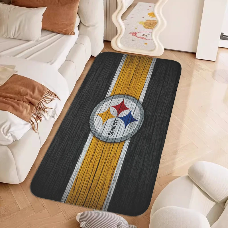 Living Room Rug Slip-resistant G-Steelers Balcony Hallway Corridor Carpet Kitchen Porch Foot Mat Non-slip Entrance Door Doormat