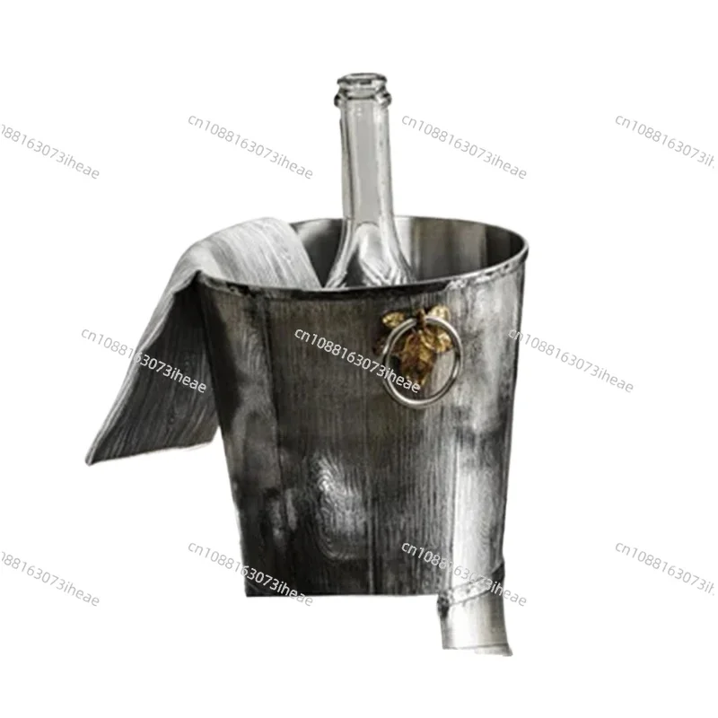 Stainless steel ice bucket, champagne ice bucket, beer chilled bucket, french fries snack bucket