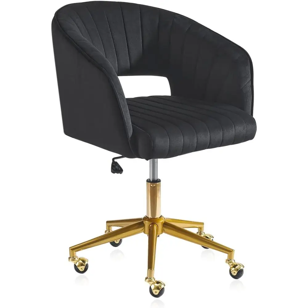 

Velvet Oice Desk Chair, Upholstered Home Oice Desk Chairs with Adjustable Swivel Wheels, Ergonomic Oice Chair or Living Room