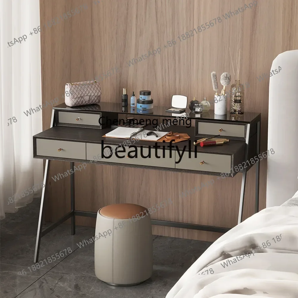 Minimalist premium bedroom dresser modern corner bay window desk with drawers makeup table