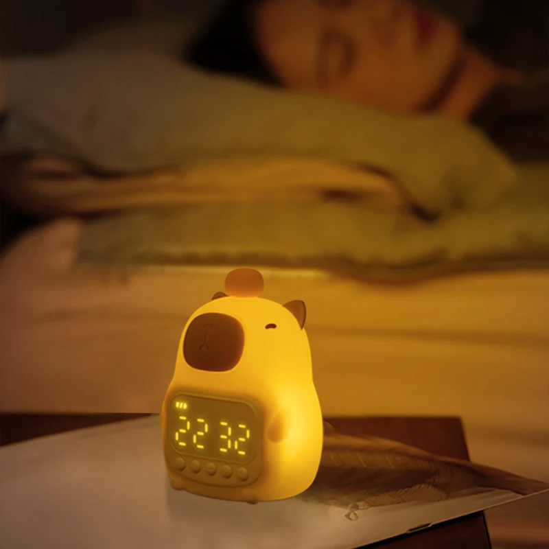 Capybara Night Light Novelty Animal Sleeping Lamp Rechargeable Nursery Nightlights For Breastfeeding Toddler Decoration