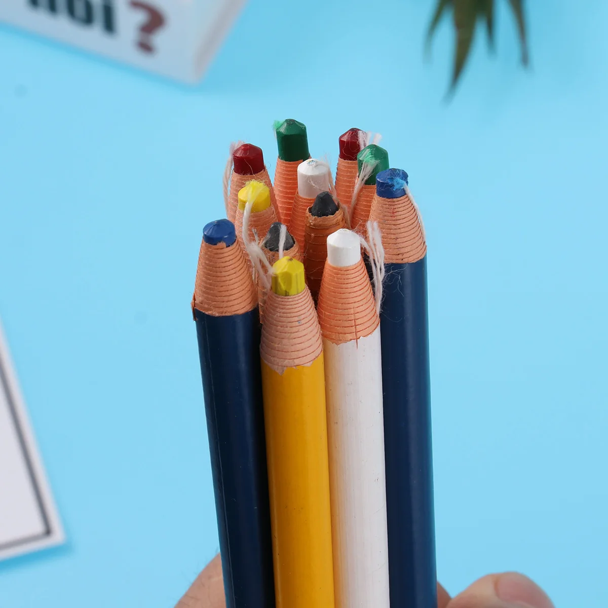 

12Pcs Peel-Off Marker Peel-Off Grease Pencil for Ceramic Glass Cloth Metal Wood Black Red Blue Green Yellow White