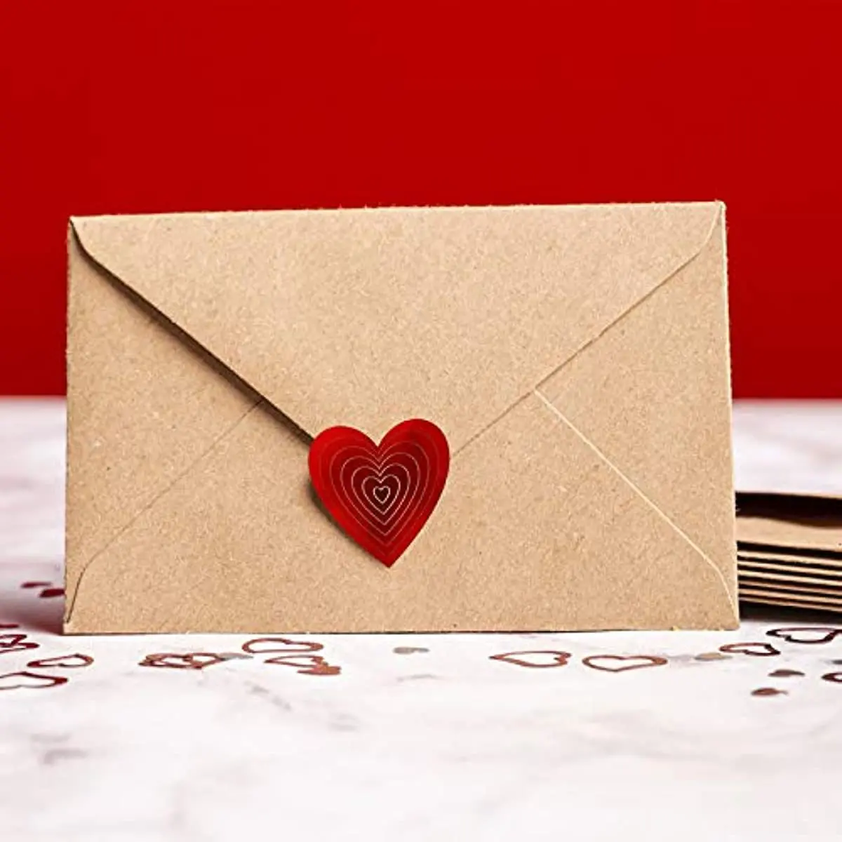 100-500 Heart Shape Of Red Stickers Seal Labels Stickers Scrapbooking For Package And Wedding Gift Decoration Stationery sticker