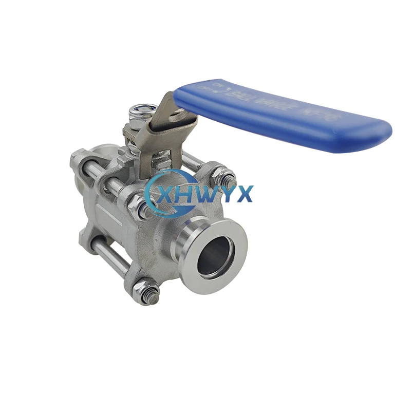 KF16 KF25 KF40 KF50 High Vacuum 3-Pieces  Manual Ball Valve 304/316L Stainless Steel Helium leak detection Vacuum Flange