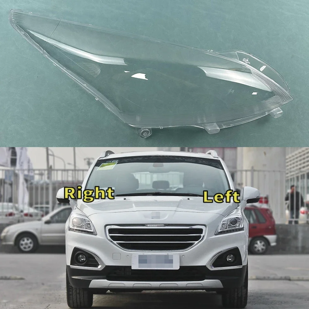 

For Peugeot 3008 2013~2019 Front Headlamp Lamp Cover Transparent Headlight Shell Lens Plexiglass Replace The Original Lampshade