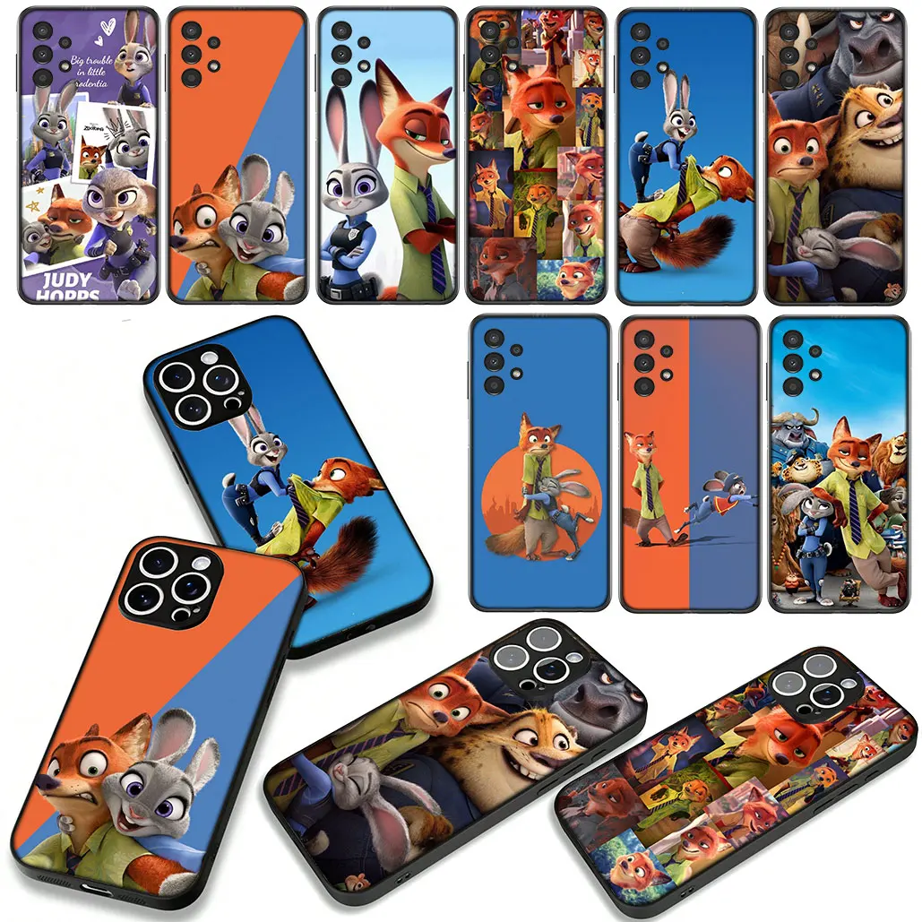 Чехол Zootopia Judys Zootropolis Nicks для Motorola Moto Edge 50 30 Ultra Fusion 40 neo Pro G05 G24 G54 G55 G75 G9 G85 G15 Power