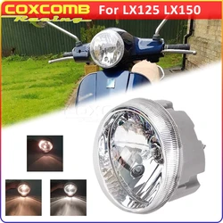 For Piaggio LX125 LX150 LX 125 150 Scooter Motorcycle Headlight Clear Len Cover Front Head Lamp Low High Beam Light LED Headlamp