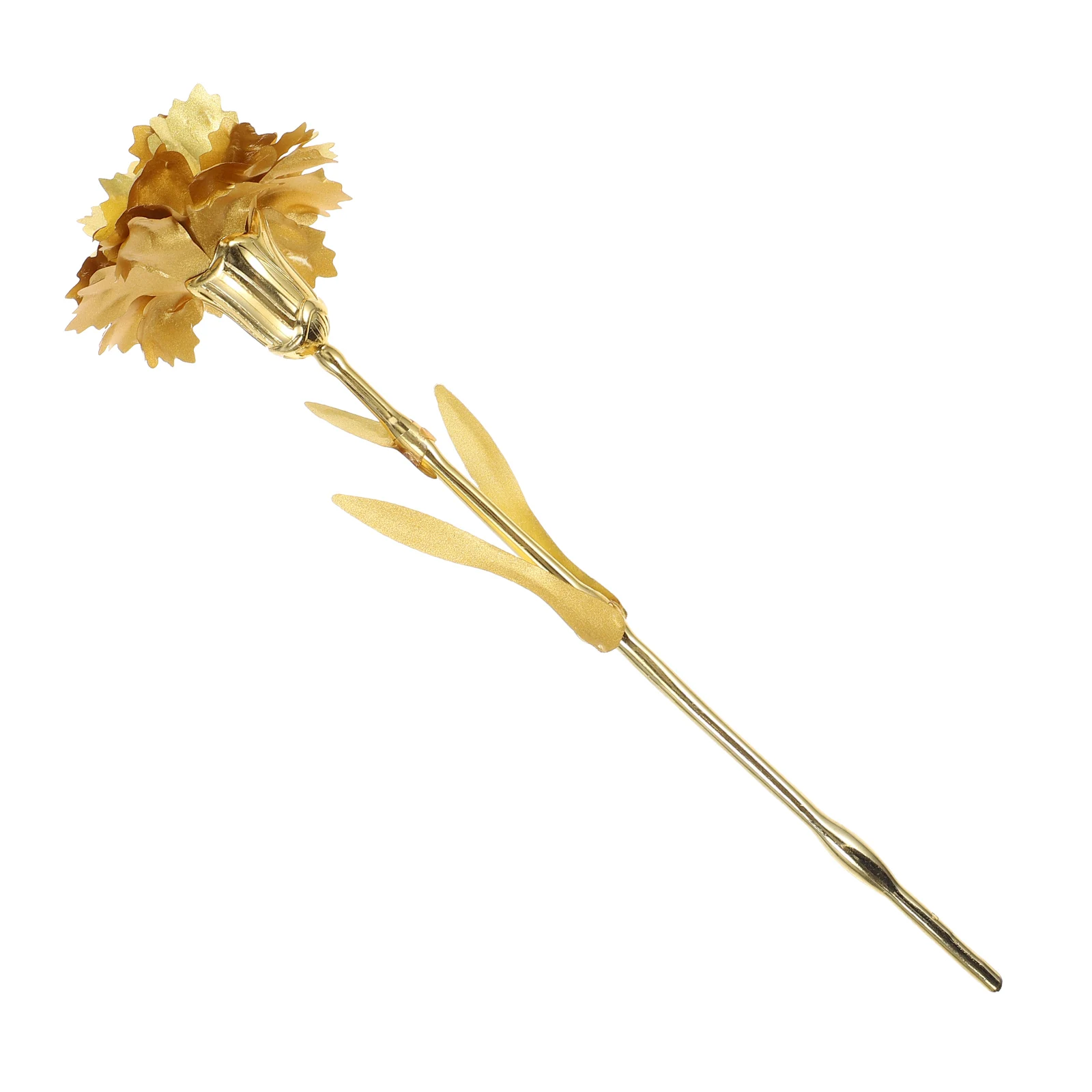 

24K Gold Foil Carnation Flowers Artificial Box Mothers Day Decor Home Hotel Everlasting Love Gift For Birthday