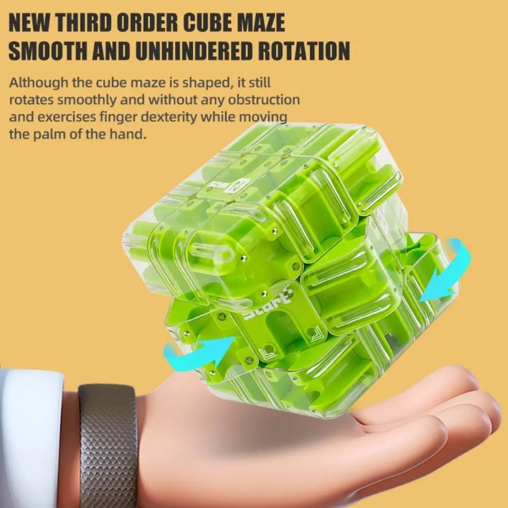 3D Puzzle Ball Maze Toy with Steel Ball Clear Shell Intelligence Cube Magic Toys Educational Toy Stress Resistant