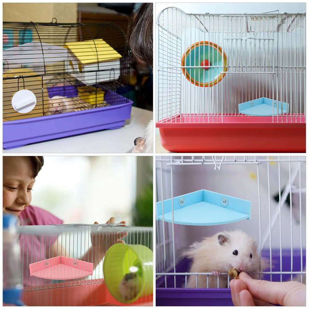 

3Pcs Pink Blue White Hamster Cage Platform Stable Small Animals House Guinea Pig Board Pet Toy