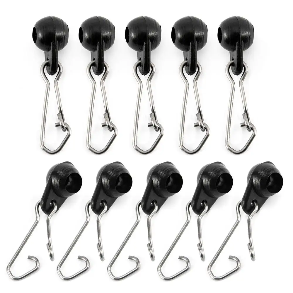 Line Snap Hook With Rollowing With Snap Clips Fishing Gear Connector Zip Sliders Swivel Accessories Ledger Zip Slider Beads