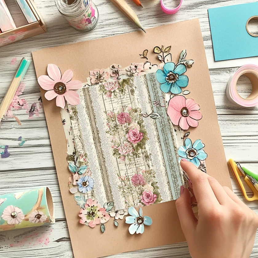 36 Lembar Kertas Scrapbooking (6x6 inci): Desain Retro untuk Origami, Junk Journal, Pembuatan Kartu & Dekorasi DIY – Perlengkapan Kerajinan