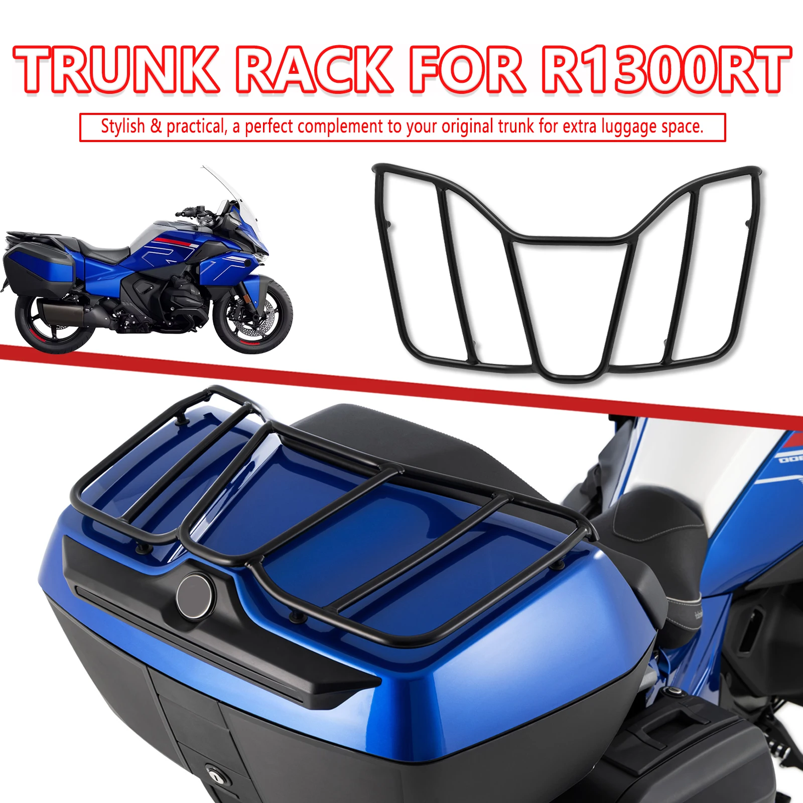 

Для BMW R1300RT 2025: Задний багажник, крепления для кофров и сумок, кронштейны