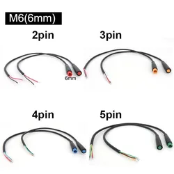 6mm M6 2/3/4/5 Pin core male female Julet Electric ebike Butt Plug power Cable Connector waterproof Scooter Brake Signal Sensor