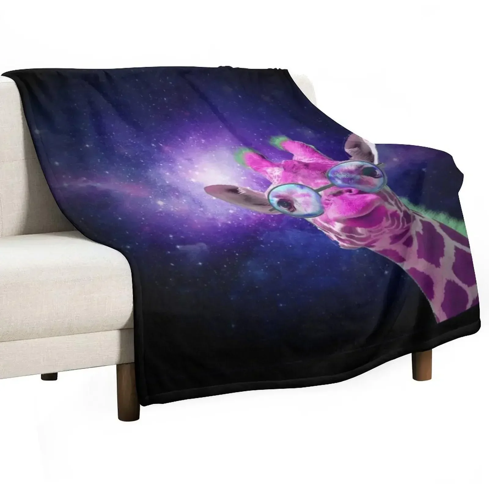 CRAZY PINK GIRAFFE Throw Blanket Fashion Sofas Luxury St manga Hair Bed Fashionable Beautifuls Blankets