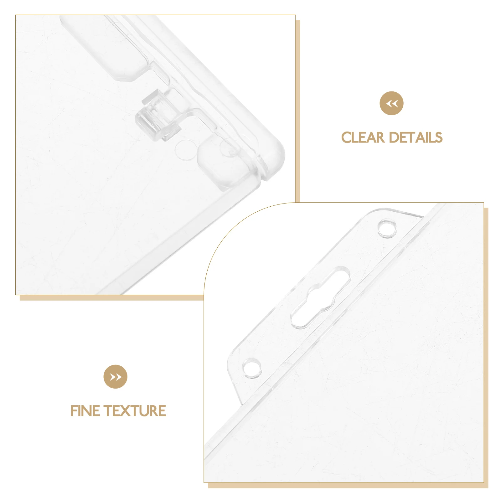 

5pcs Clear Id Card Holders Badge Sleeve Protective Covers Business Name Photo Game Cards Reusable Transparent Storage Display