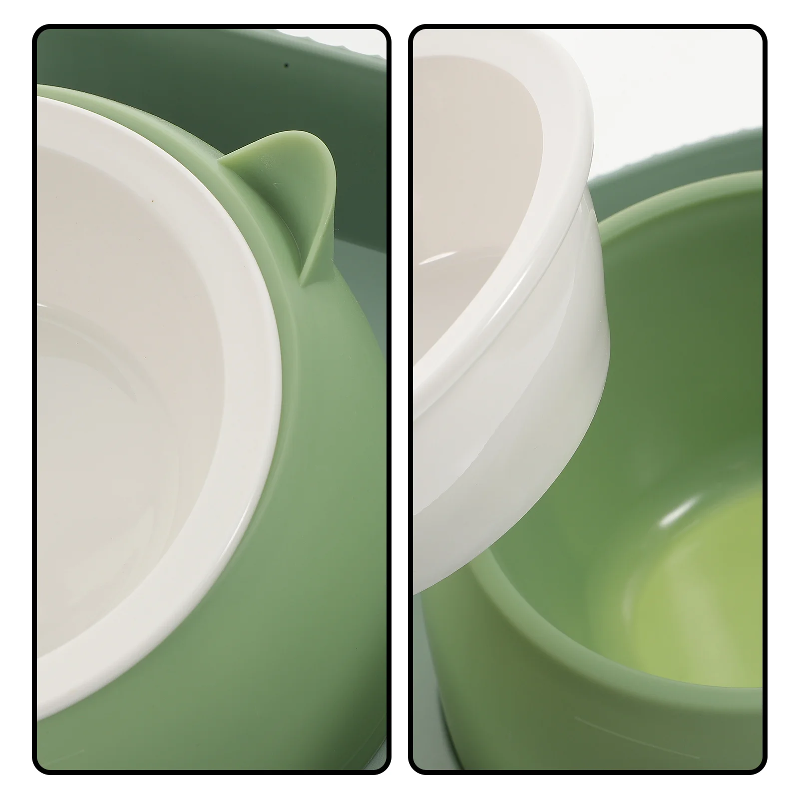 

Raised Pet Bowl Set Anti-Spill Cat Dog Feeder with Elevated Design for Neck -Resistant Easy Clean Double Food Water