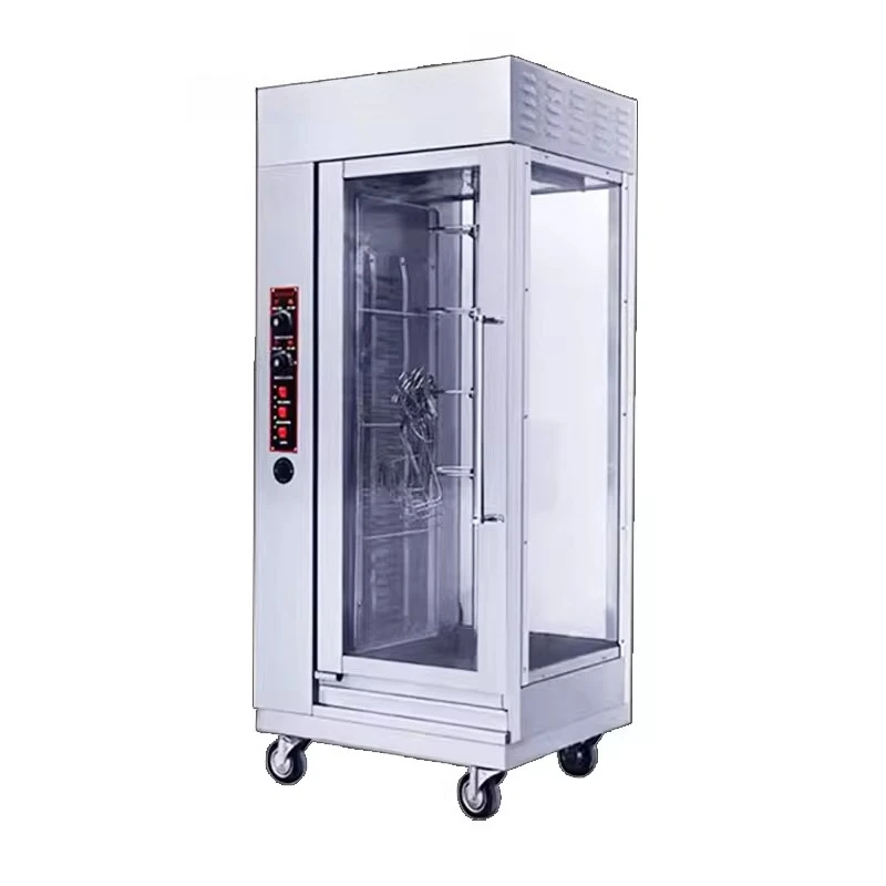 Roast duck vertical automatic rotating electric heating gas stainless steel crispy pork belly roast chicken stove