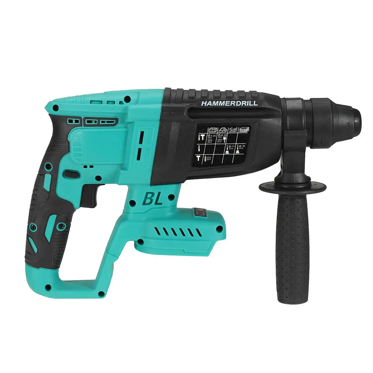 OceanHeart Brushless Electric Hammer 4 Functions Cordless Rechargeable Rotary Impact Drill Power Tools For Makita 18V Battery