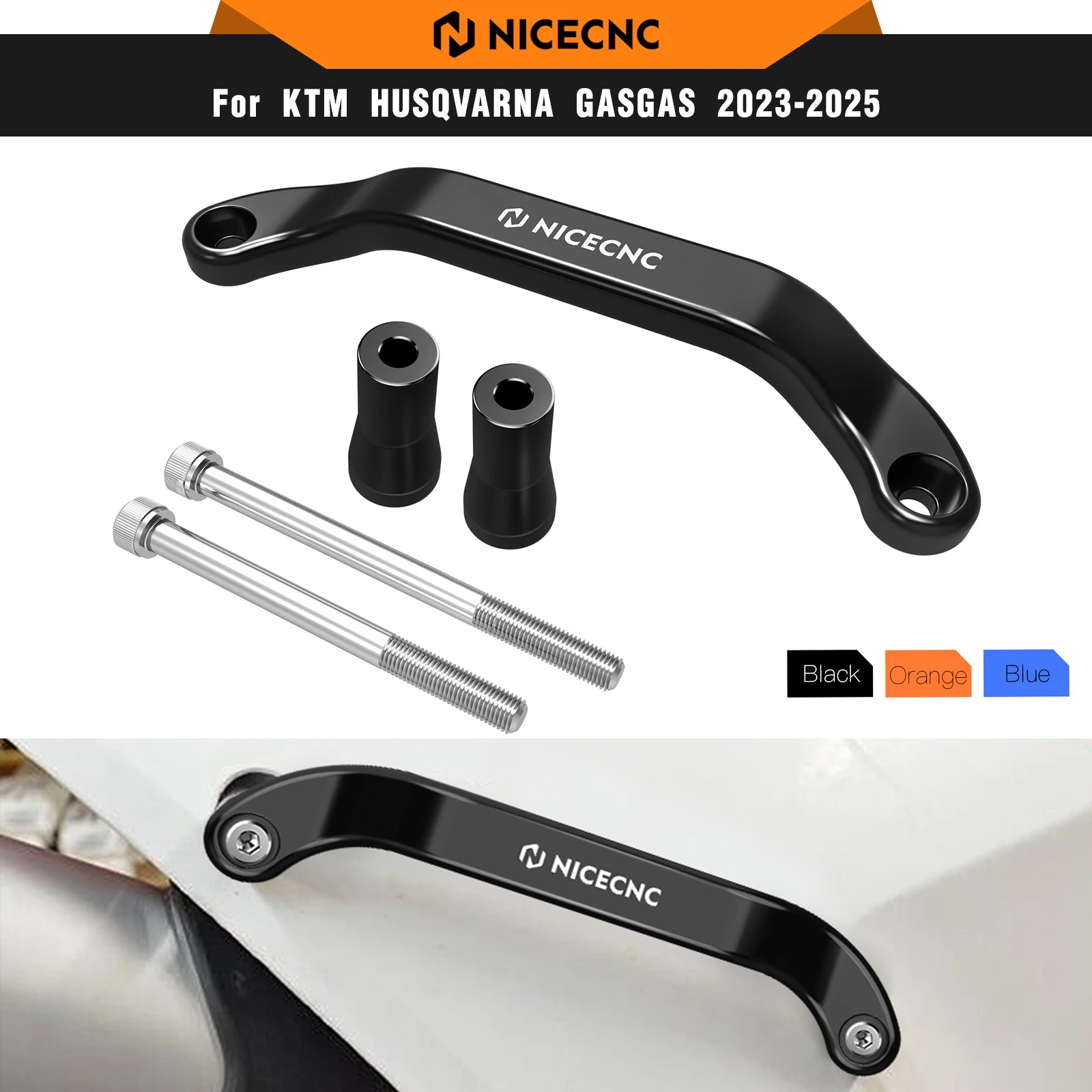 

NICECNC For Husqvarna TE 300 TE 250 FE 450 FE 450 FE 501 2024 Forged Aluminum Rear Grab Handle Bar For GasGas EC 300 EC 250