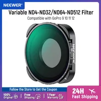Nuevo filtro de ND4-ND32 Variable NEEWER 2-5 paradas filtro ND Variable con vidrio óptico HD multicapa para GoPro 9 10 11 12 13