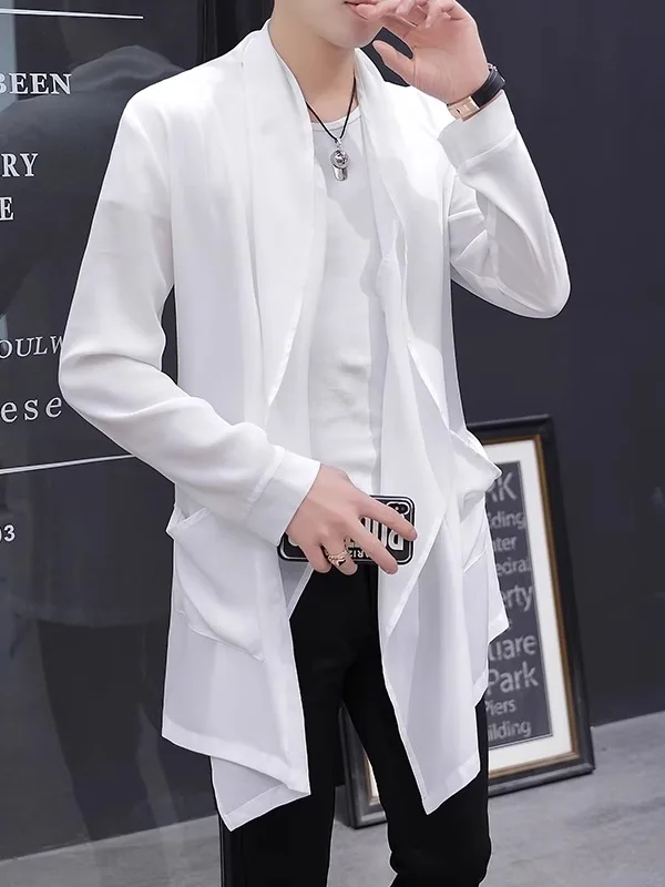 

Новинка 2023 года, мужская летняя тонкая солнцезащитная одежда, длинное пальто, дышащее уличное пальто, однотонное, свободного покроя, неисправностей