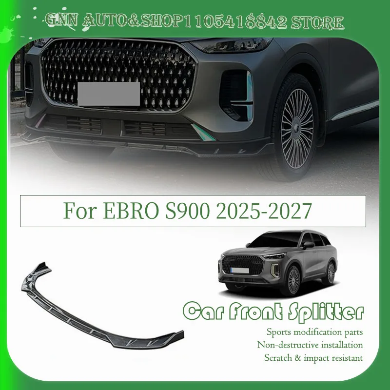 Car Front Bumper Split Lip For Ebro S900 PHEV 2025 2026 2027 ABS Modification Splitter Bumper Reinforcement Decoration Auto Part