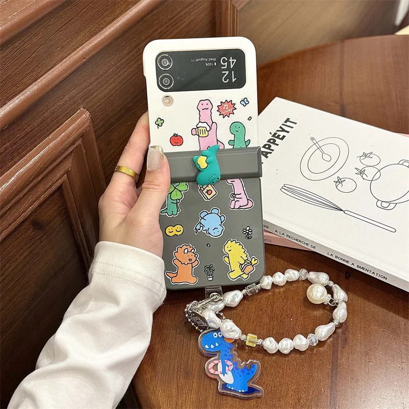 

Cartoon Tomato Phone Case For Samsung Galaxy Z Flip 7 6 5 4 Protective Back Cover For ZFlip5 ZFlip6 ZFlip7 Case Shell