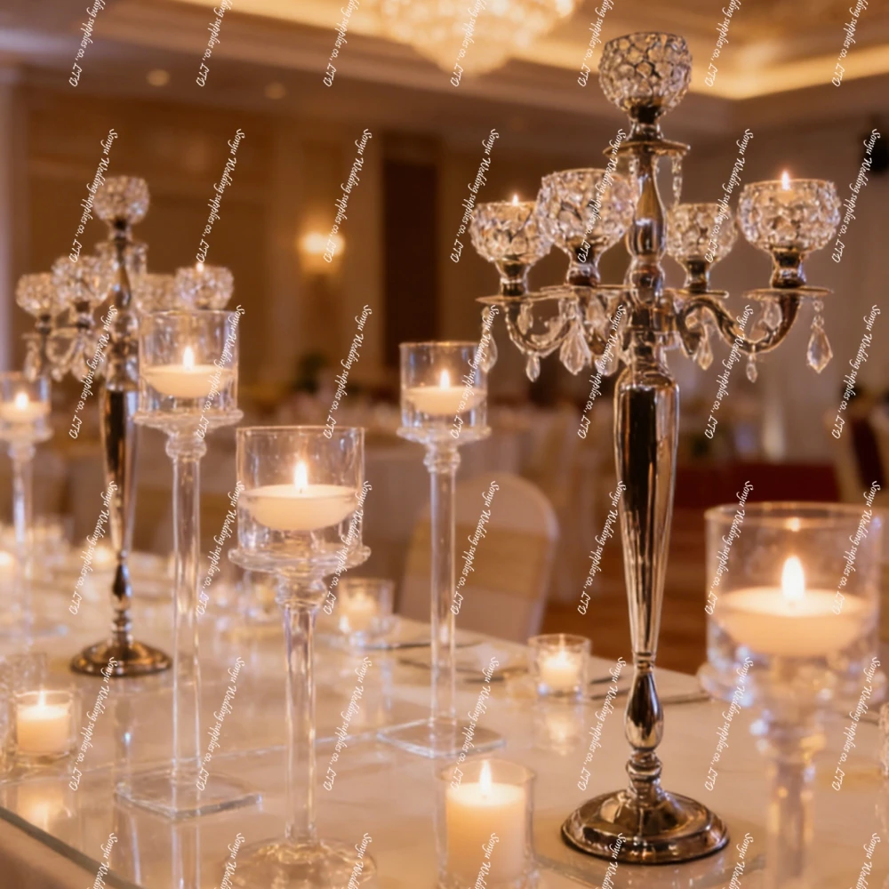 4-12pcs 100-120cm Wedding Stage Road Lead candle centerpieces table topfor Party Stage Decoration