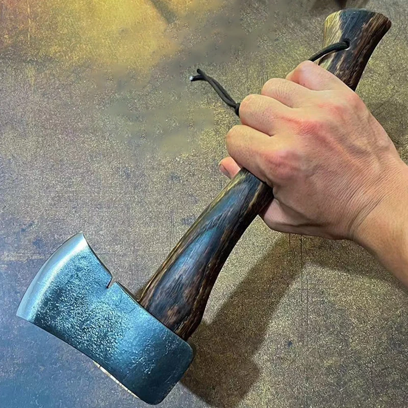 

Viking Axe Manganese Steel Forging Axe Camping Survival Outdoor Ax Self Defense Personal Jungle Hatchet Handle Wood Hand Tools