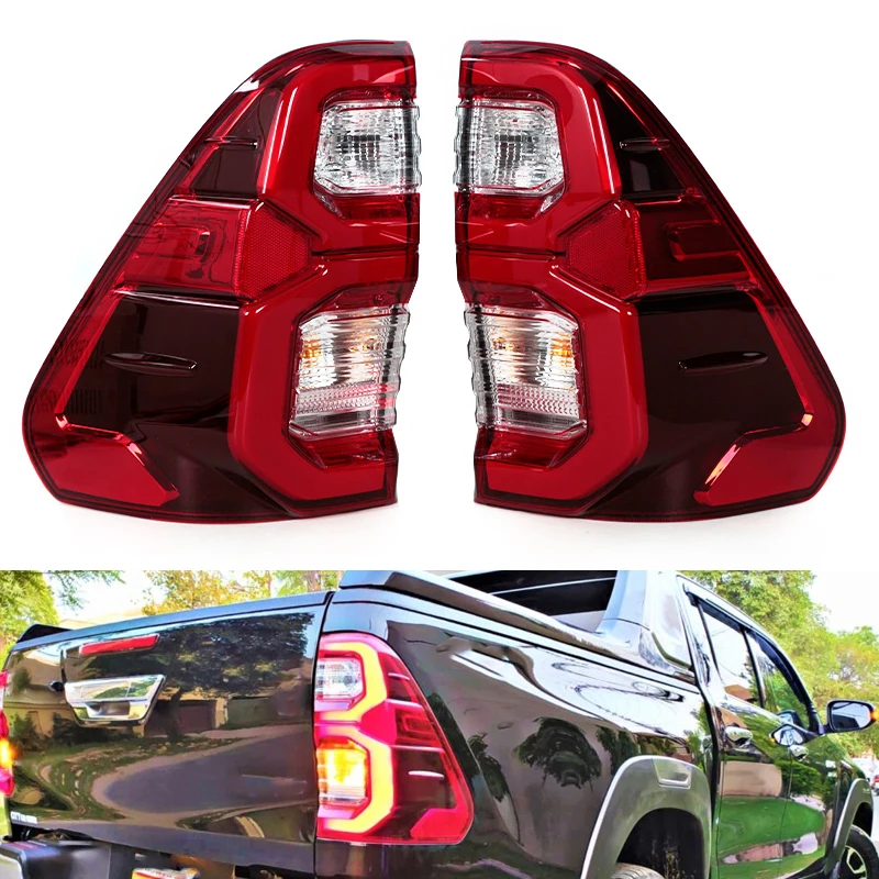 Para toyota hilux revo roco sr5 captador 2020 2021 2022 carro led lâmpada traseira luz da cauda lâmpada de freio 815600 K430 815500 K430