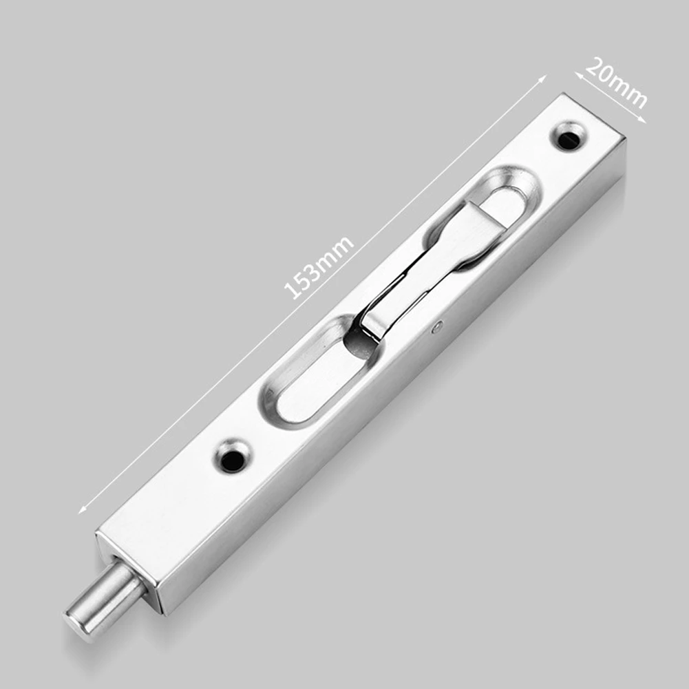 Door Hardware Flush Bolt Brushed For Double Opening Door High Tension Spring Hold Bolt Modern Design Brand New