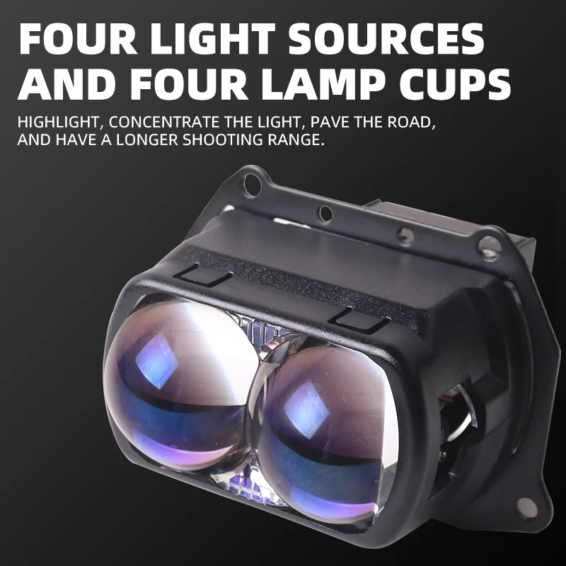Sanvi LK2 68w Led Headlights Matrix Lens Four Lamp Cups Design Module 5500k Car Projector Lens  Accessories