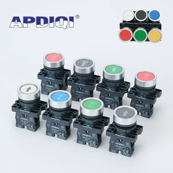 1Pcs XA2 CA31 Plastic Restart Power Start Stop Momentary Push Button Switch Normally Open NO NC Red Green Yellow White 22mm