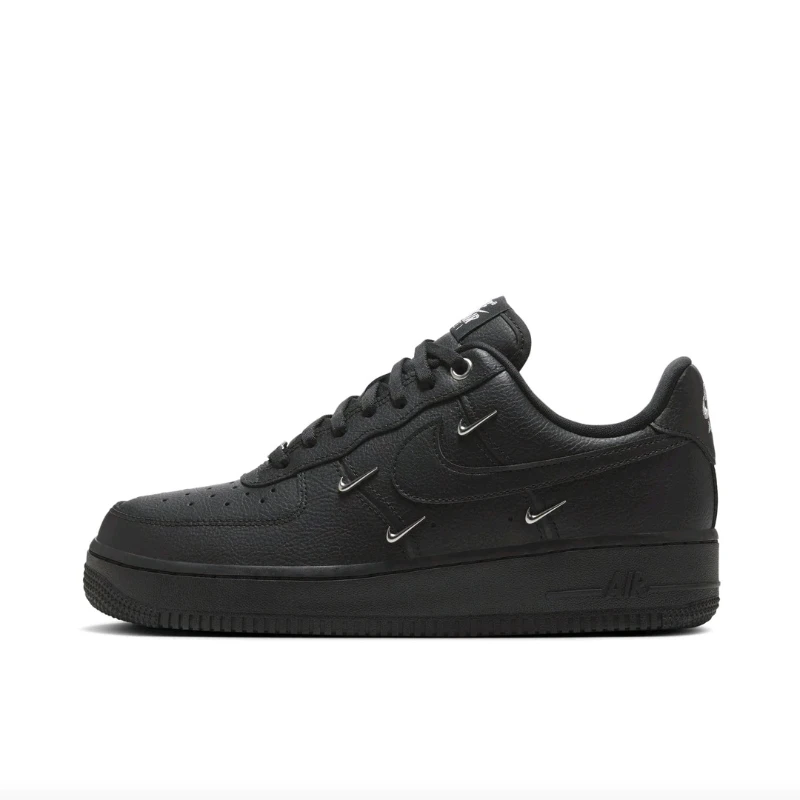 Nike Air Force 1 Zapatillas de skate para hombre y mujer, ligeras, estilo retro, zapatillas duraderas con aumento de altura, color negro