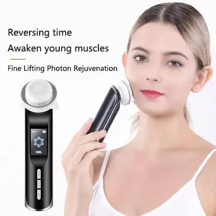 Hot Wholesale EMS Stimulate LED Light Portable Household Red/Blue Light Facial Beauty Device RF Multi-function Beauty Instrument