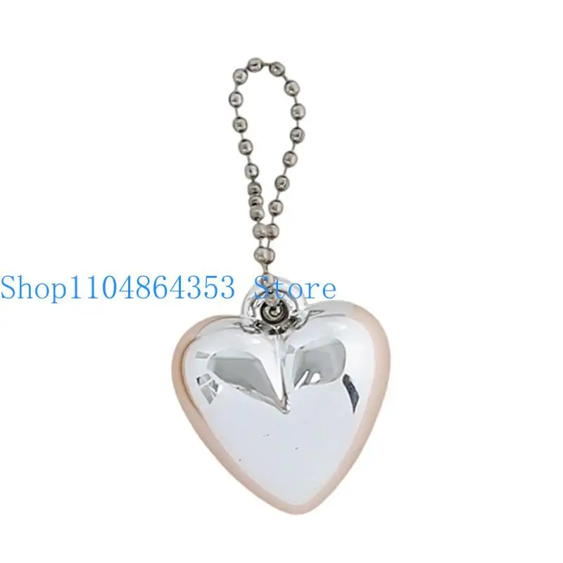 652F Unique Beaded Chain Keyring Heart Bowknot Pendant Jewelry Accessory Decoration Charm For Keychains And Bags