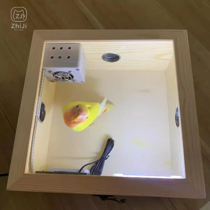 Parrot Breeding Box Solid Wood Warm Wind Temperature Control Reptile Terrarium Smart Thermostatic Bird Cage Reptile Incubator