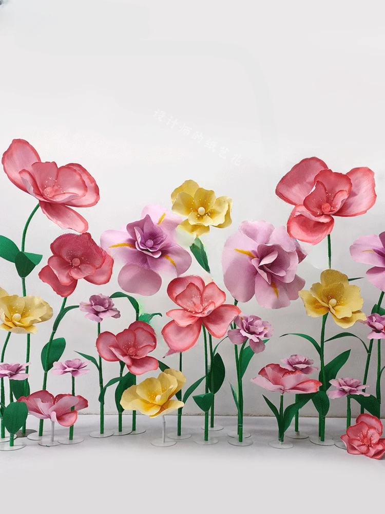 Outdoor waterproof paper art flower sales department real estate beauty Chen scene decoration