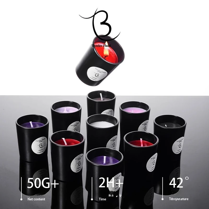Beginner-Friendly 40° Low-Temp Soybean  Candle Peel-Off Skin-Safe Wax for Couples Scented Jar Candle for Romantic BDSM Play Gift
