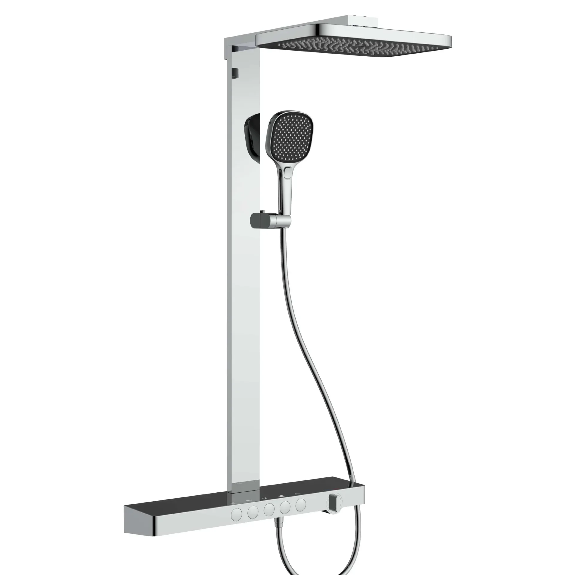 

Surface-mounted handheld shower set, three-function thermostatic shower for home use