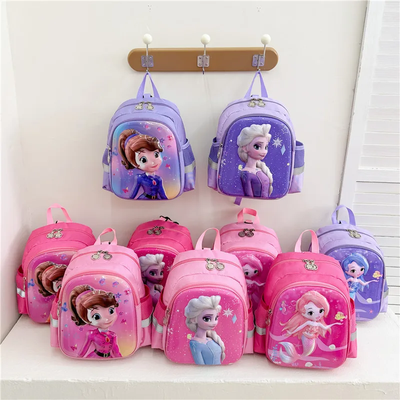 

Disney Frozen Girl Kindergarten Bag Elsa Anna Primary Student Shoulder Orthopedic Backpack Kids Gifts Light Mochilas Escolares