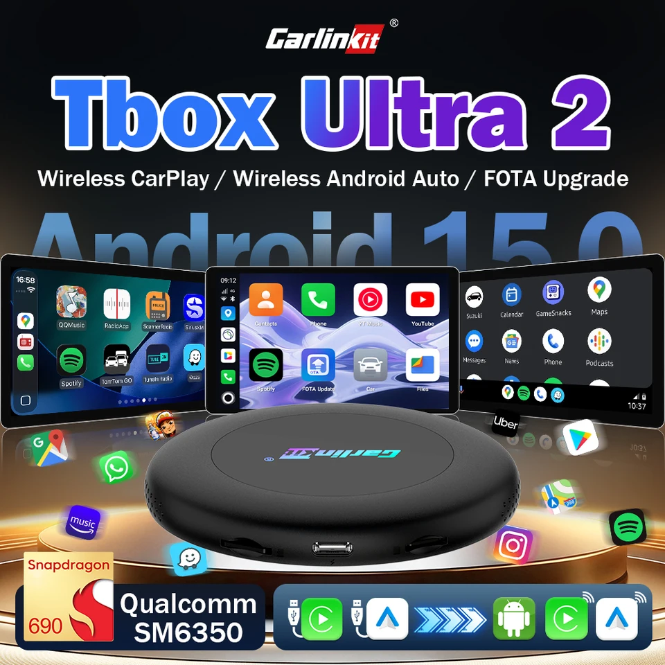 カーナビ CarlinKit Tbox Ultra2 Android 15 128GB S91e1ef4c5fd240e49caf44286b062