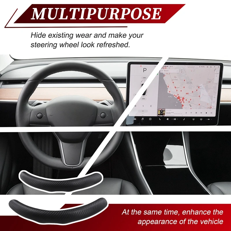 For Tesla Model 3/Y Steering Wheel Cover Ultra-Thin Special Steering Wheel Auto Parts