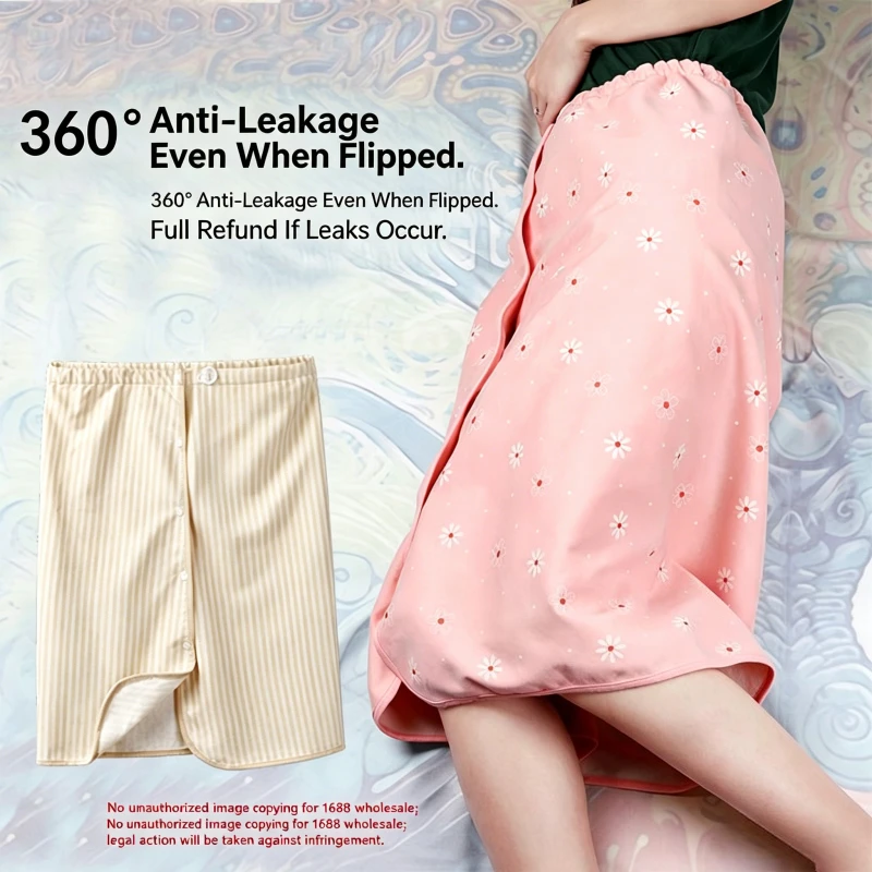 

Waterproof Adult Diaper Skirt Elderly Urinary Incontinence Skirt Washable Bedridden Paralysis Menstrual Leak-proof Pad Men Women