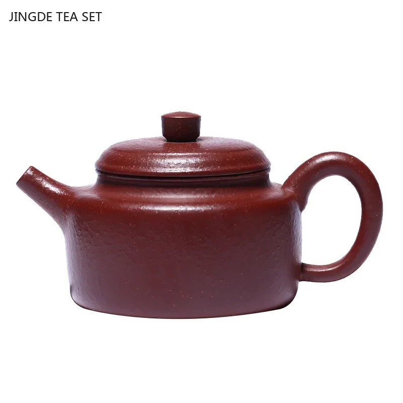 

1PCS 210ML Yixing Purple Clay Teapot Modern Classic Raw Mineral Coarse Sand Purple Mud Master Handmade Teapot zisha Tea Set