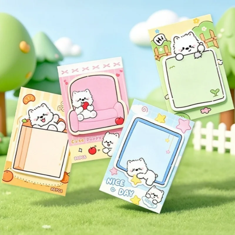 80pcs/lot Kawaii Dog Memo Pad Cute Stationery Label Notepad Planner Sticker Post School Supplies