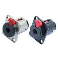 6.35mm Stereo Female Jack Panel Mount TRS 1/4 inch Female Socket Chassis Microphone MIC Audio Cable Connector Terminal Guitar
