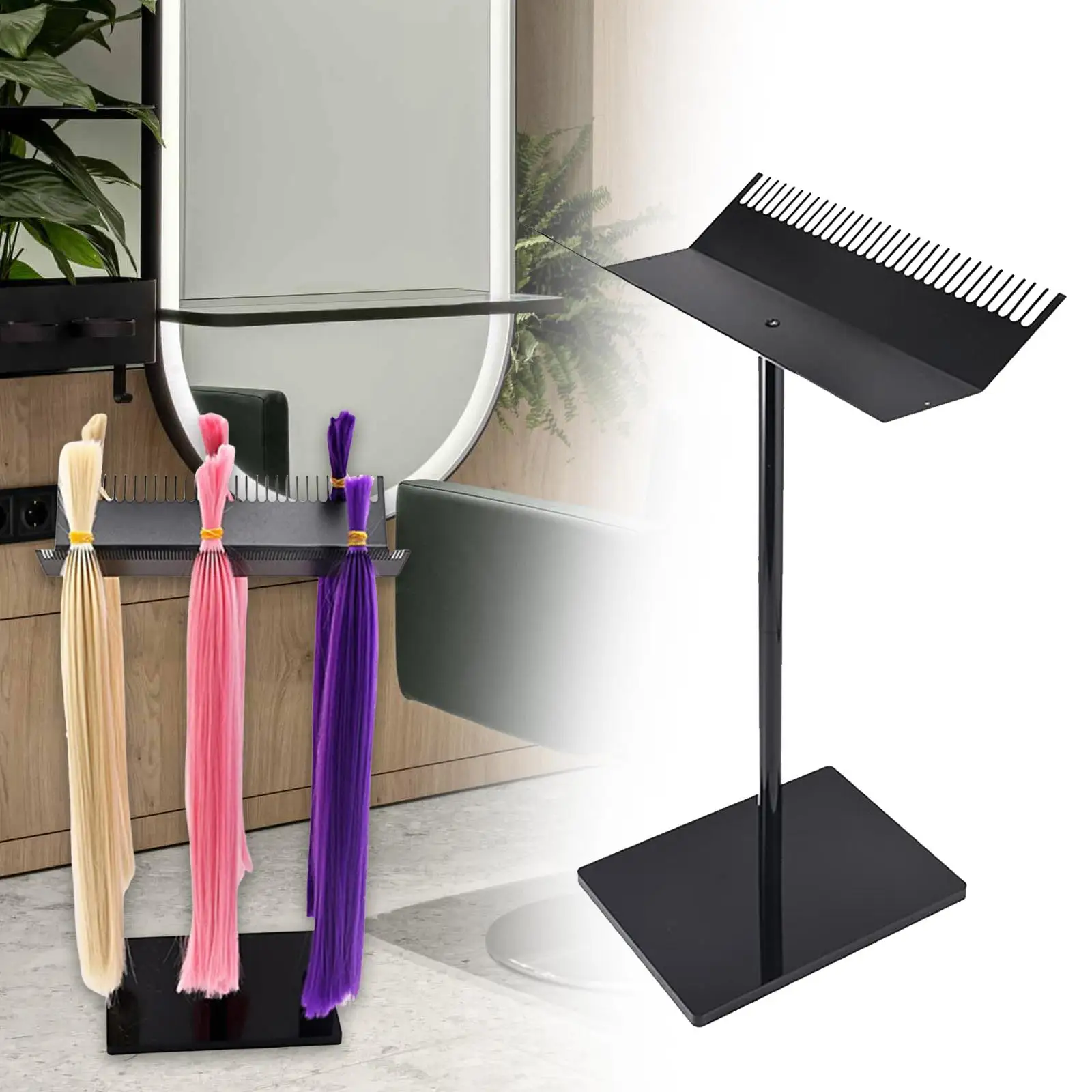 Hair Extension Stand Portable Hair Separator Stand Standing Braid Rack for Washing Scarves Hair Accessories Blow Drying Threads